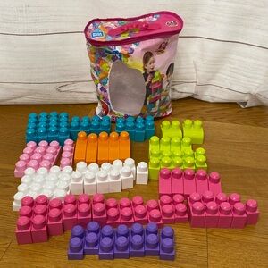 Kids Toddlers Mega Blocks 80 pieces - first building blocks